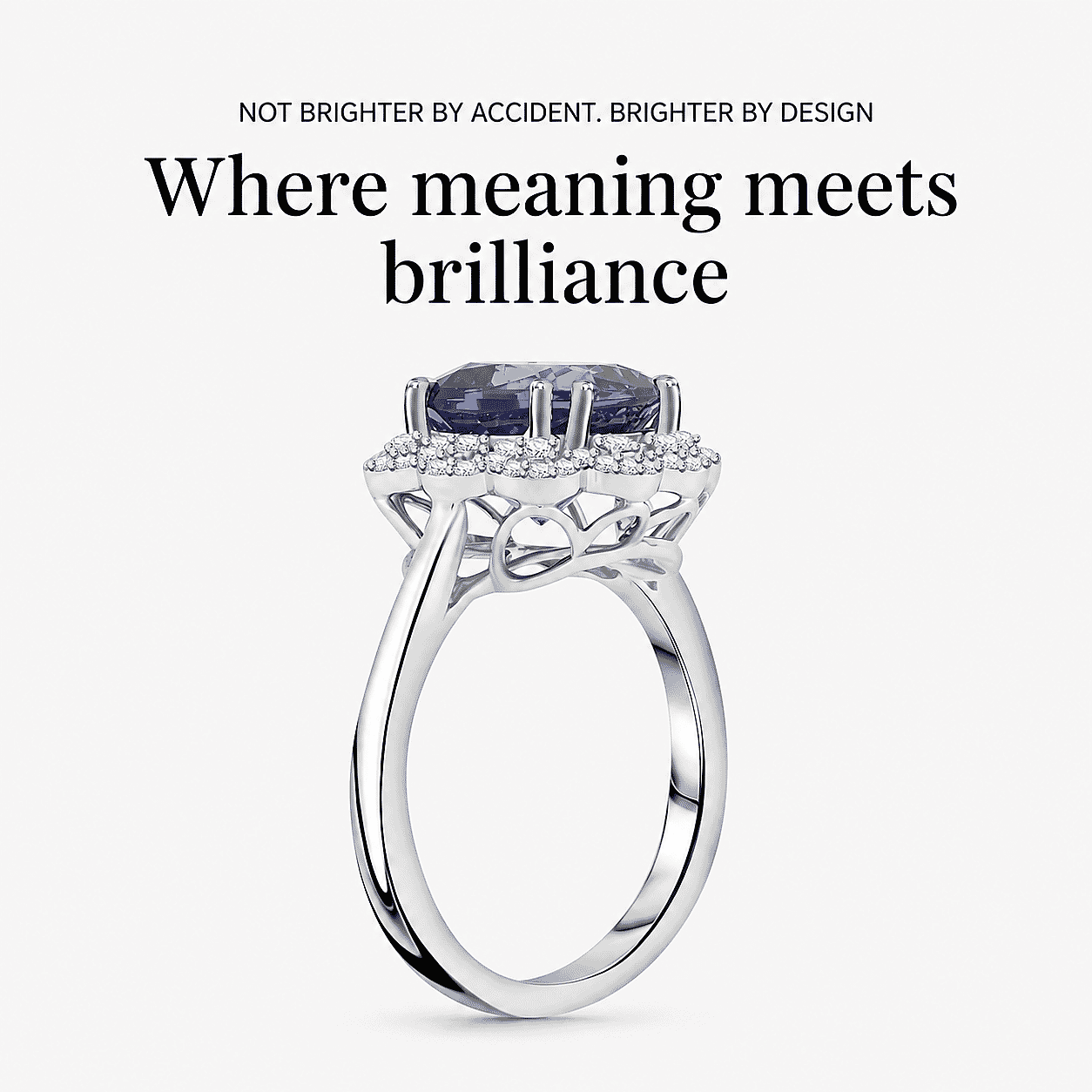 Certified and Appraised Rhapsody AAAA Tanzanite and E-F VS Diamond 4.25 ctw Ring in 950 Platinum (Size 11.0) 7.30 Grams