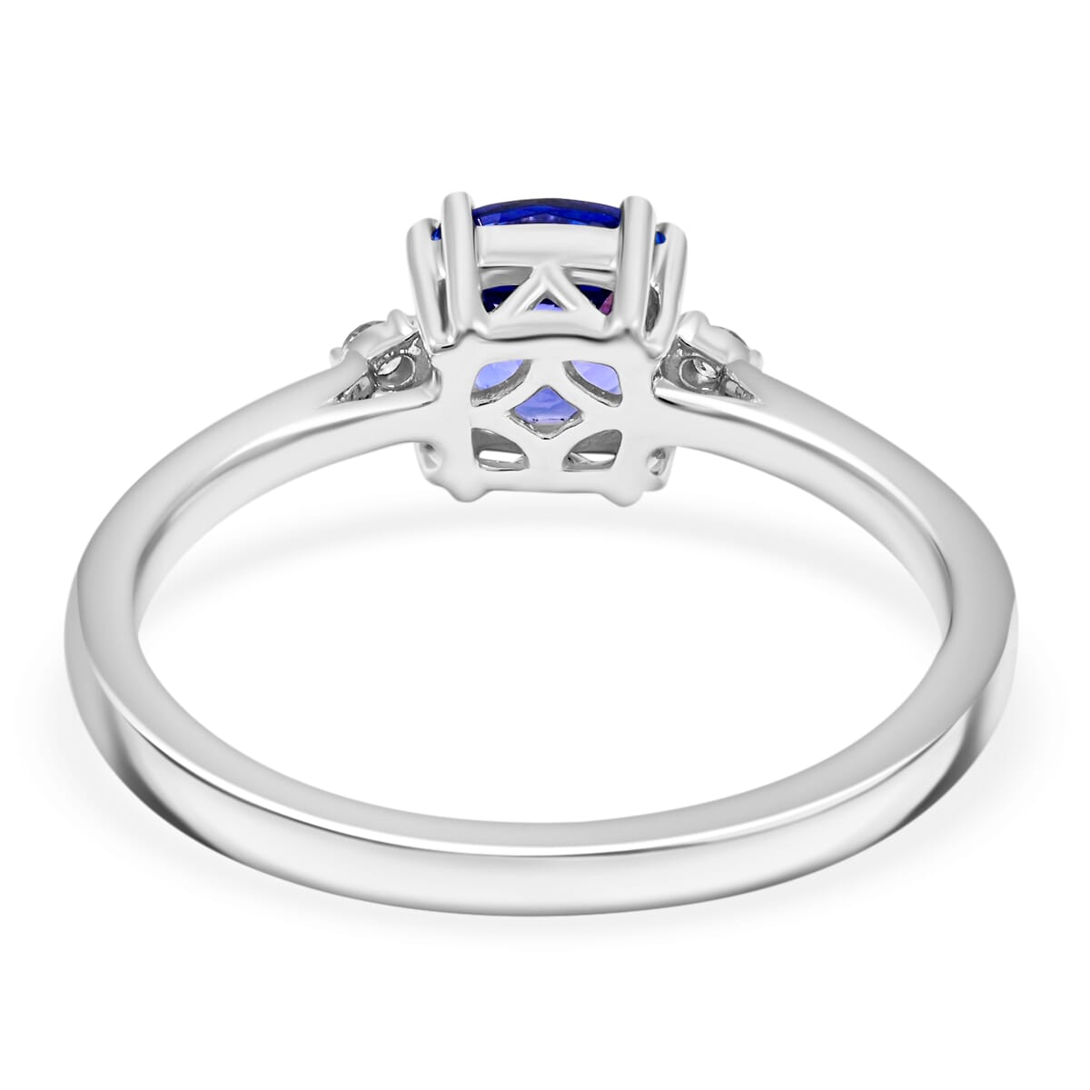 Certified & Appraised Rhapsody 10K White Gold AAA Tanzanite, Diamond (G-H, I2) Ring (Size 11.5) 1.70 ctw image number 4