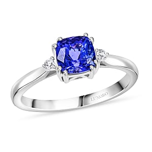 Certified & Appraised Rhapsody 10K White Gold AAA Tanzanite, Diamond (G-H, I2) Ring (Size 6.5) 1.70 ctw