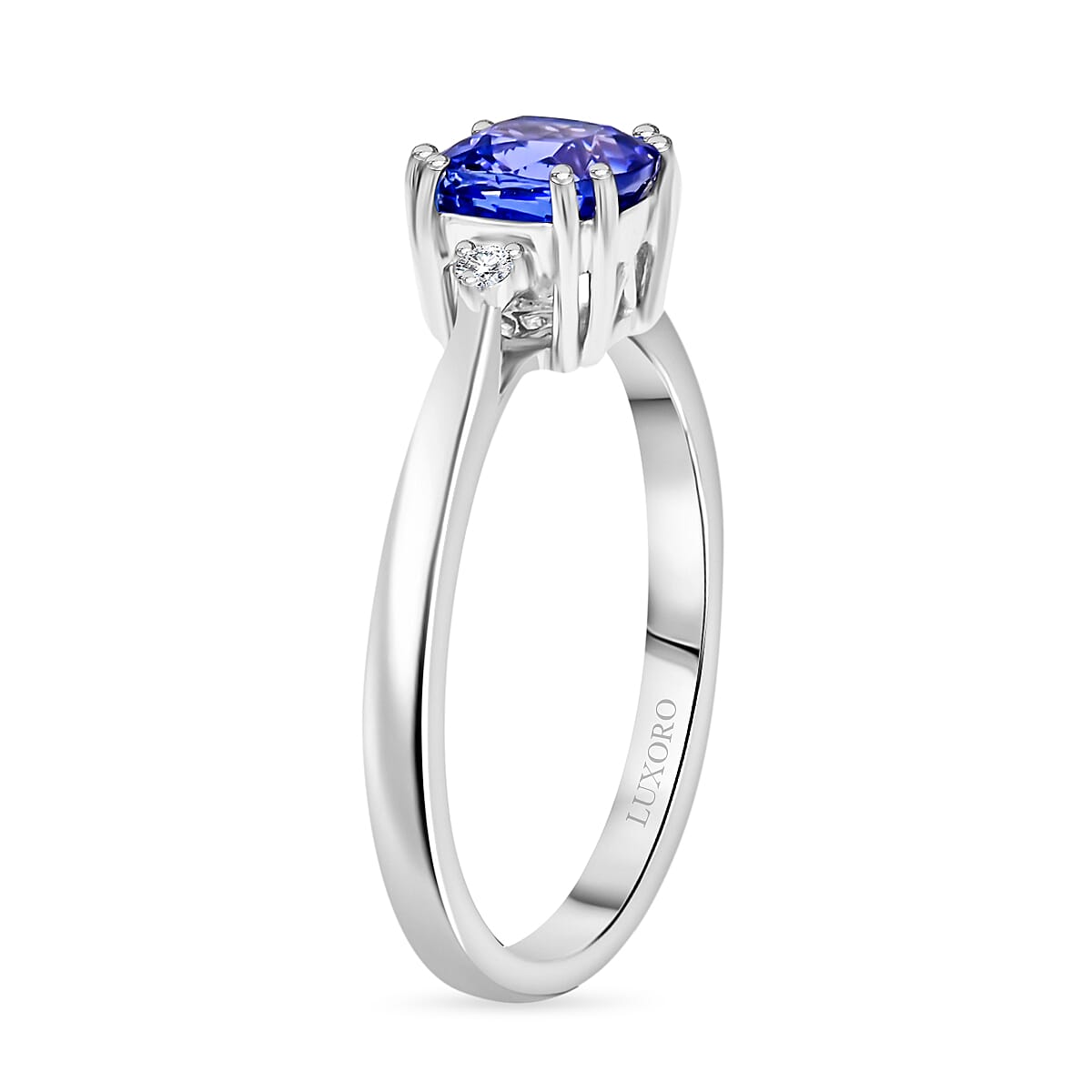 Certified & Appraised Rhapsody 10K White Gold AAA Tanzanite, Diamond (G-H, I2) Ring (Size 6.5) 1.70 ctw image number 3