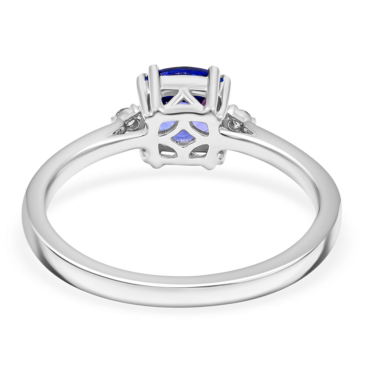 Certified & Appraised Rhapsody 10K White Gold AAA Tanzanite, Diamond (G-H, I2) Ring (Size 6.5) 1.70 ctw image number 4
