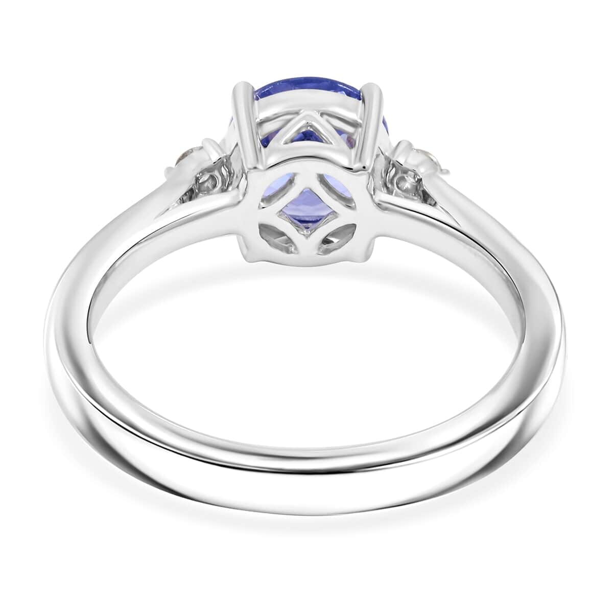 Certified & Appraised Luxoro 10K White Gold AAA Tanzanite, Diamond (G-H, I2) Ring (Size 5.0) 1.60 ctw image number 4