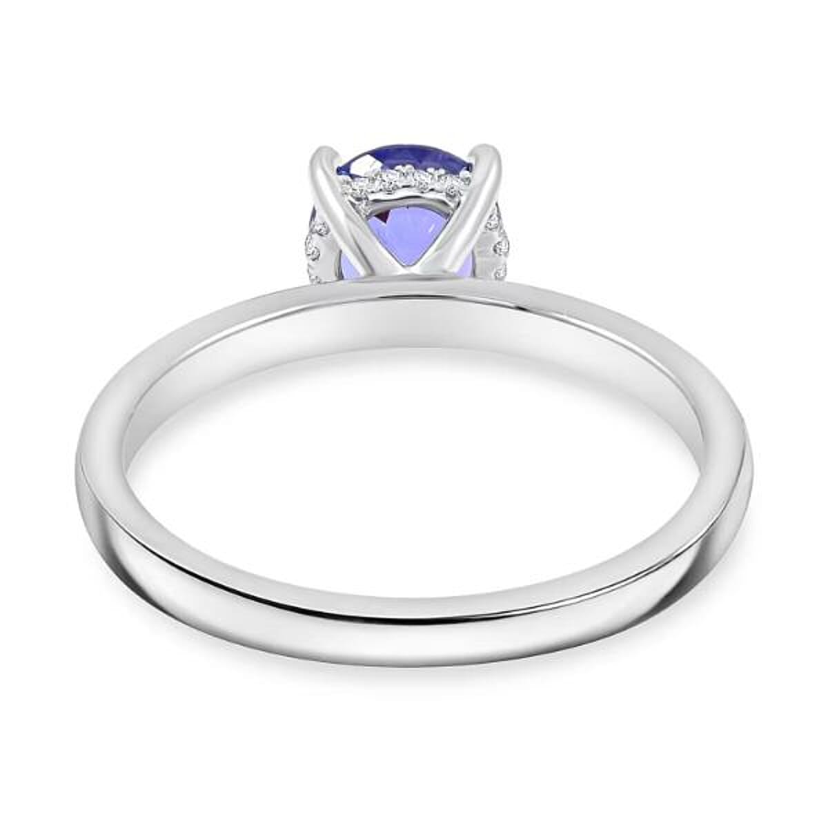  Certified & Appraised Luxoro 10K White Gold AAA Tanzanite, Diamond (G-H, I2) Ring (Size 5.0) 2.05 ctw image number 6