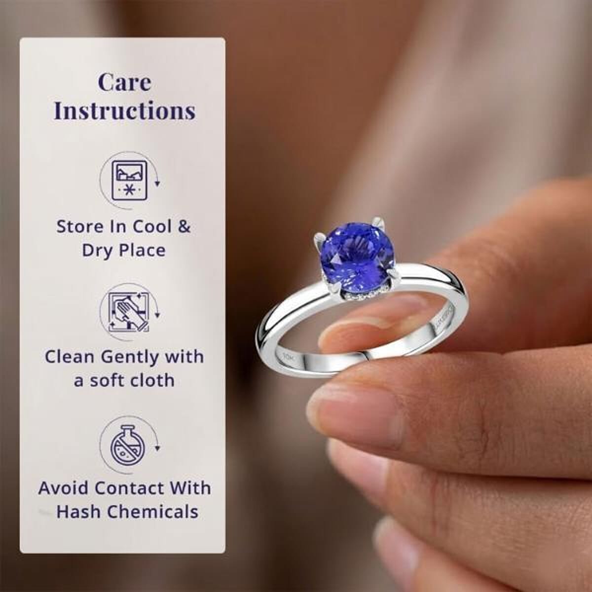  Certified & Appraised Luxoro 10K White Gold AAA Tanzanite, Diamond (G-H, I2) Ring (Size 5.5) 2.05 ctw image number 4