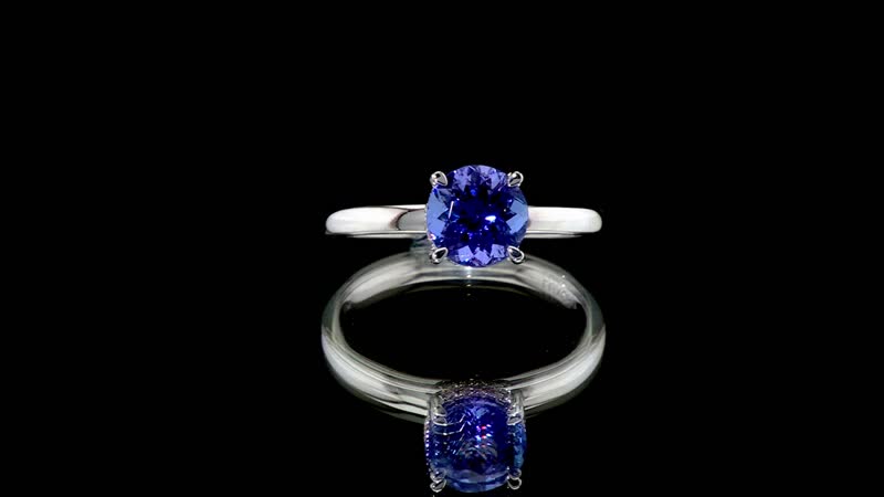 Luxoro AAA Tanzanite and G-H I2 Diamond 2.05 ctw Ring in 10K White Gold
