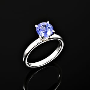 Luxoro AAA Tanzanite, Diamond (G-H, I2) Ring in 10K White Gold 1.65 ctw (Size 10.0)