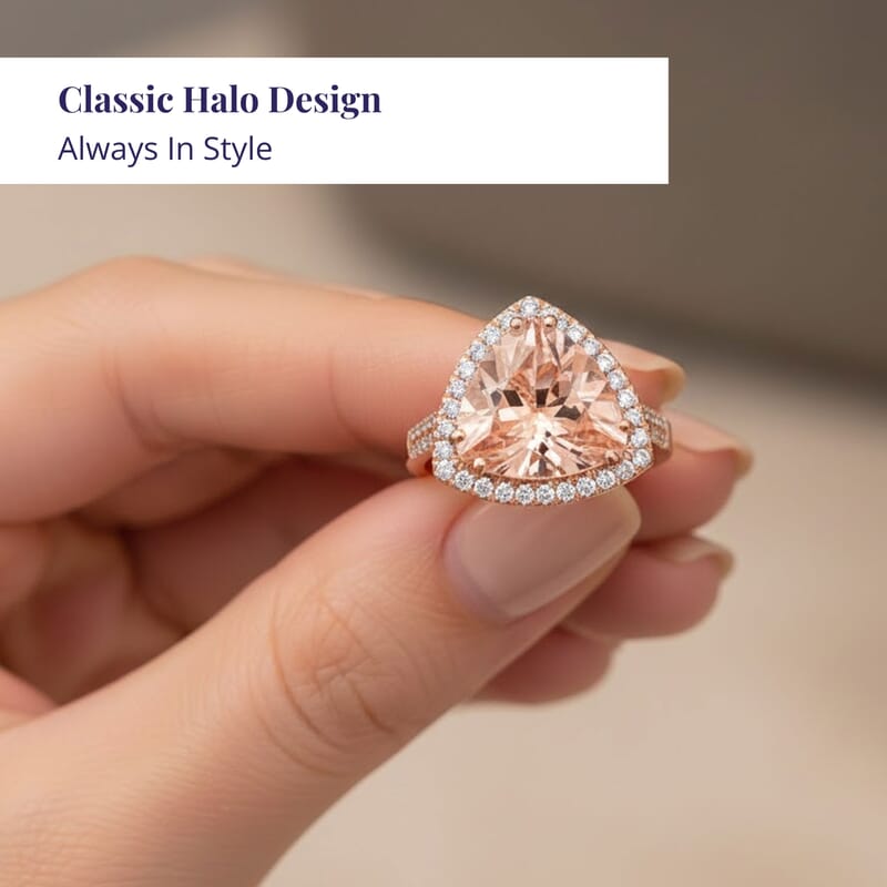 Certified & Appraised Luxoro AAA Marropino Morganite and G-H I2 Diamond 5.15 ctw Ring in 10K Rose Gold (Size 7.5) 4.30 Grams