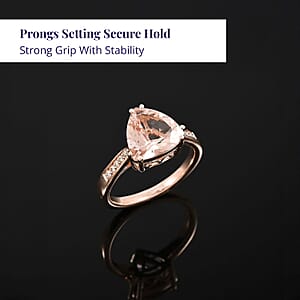  Luxoro AAA Marropino Morganite and G-H I2 Diamond 3.00 ctw Ring in 10K Rose Gold (Size 10.0)
