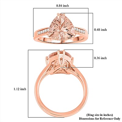 Certified & Appraised Luxoro 10K Rose Gold AAA Marropino Morganite, Diamond (G-H, I2) Ring (Size 11.0) 3.00 ctw
