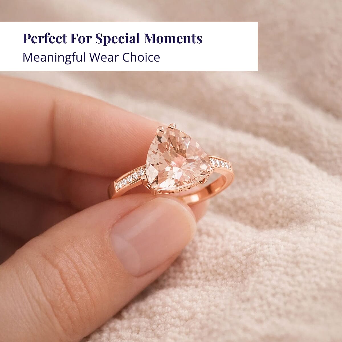 Certified & Appraised Luxoro 10K Rose Gold AAA Marropino Morganite, Diamond (G-H, I2) Ring (Size 12.0) 3.00 ctw image number 4