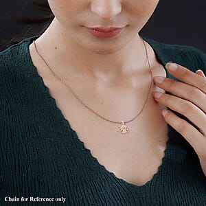  Luxoro AAA Marropino Morganite and G-H I2 Diamond Pendant without Chain in 10K Rose Gold