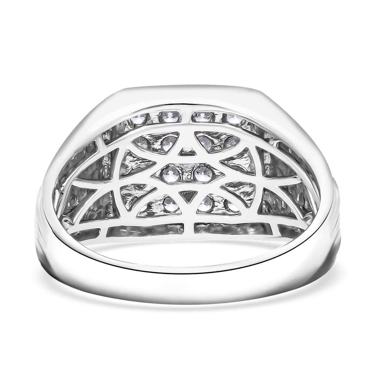 Luxuriant Lab Grown Diamond G-H SI 1.00 ctw Men's Ring in Platinum Over Sterling Silver (Size 10.0) image number 2