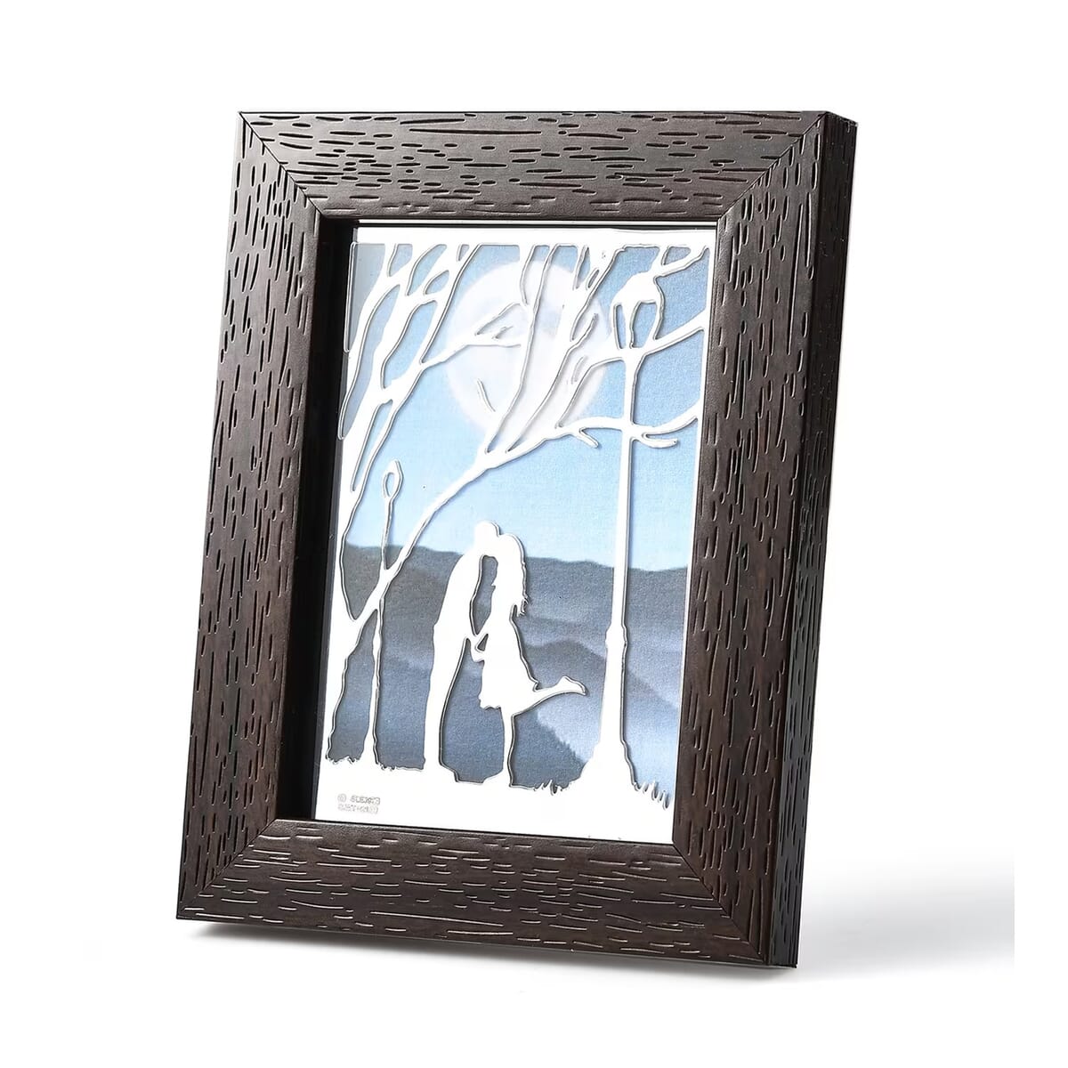 Rhodium Over Sterling Silver Moonlit Kiss Photo Frame 9 Grams image number 0