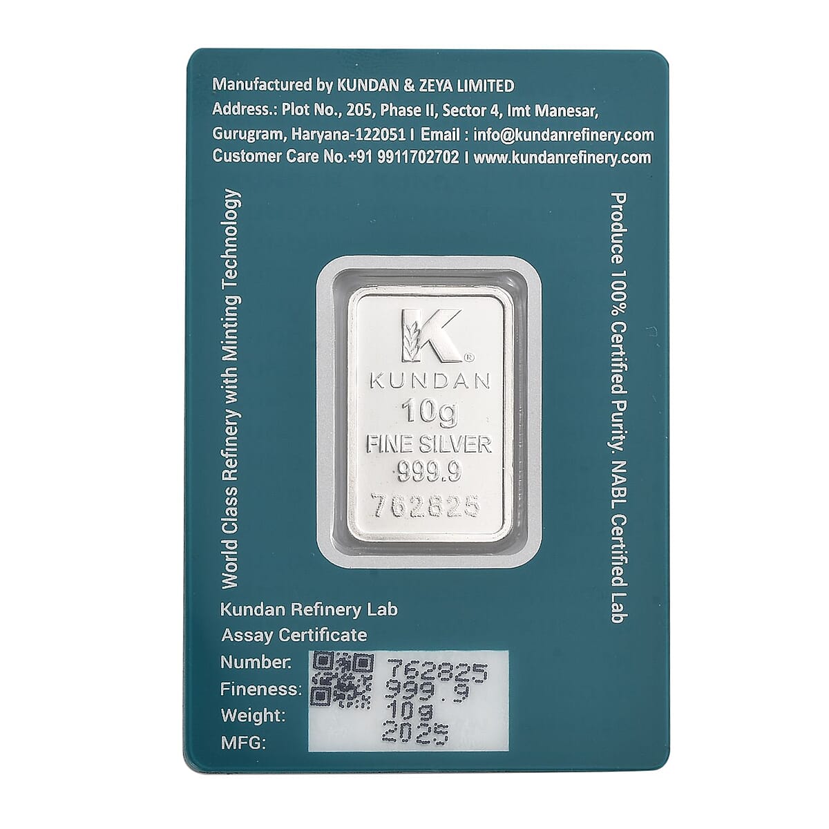 Doorbuster Kundan 999.9 Fine Silver Forever Rose Bar 10 Grams image number 3