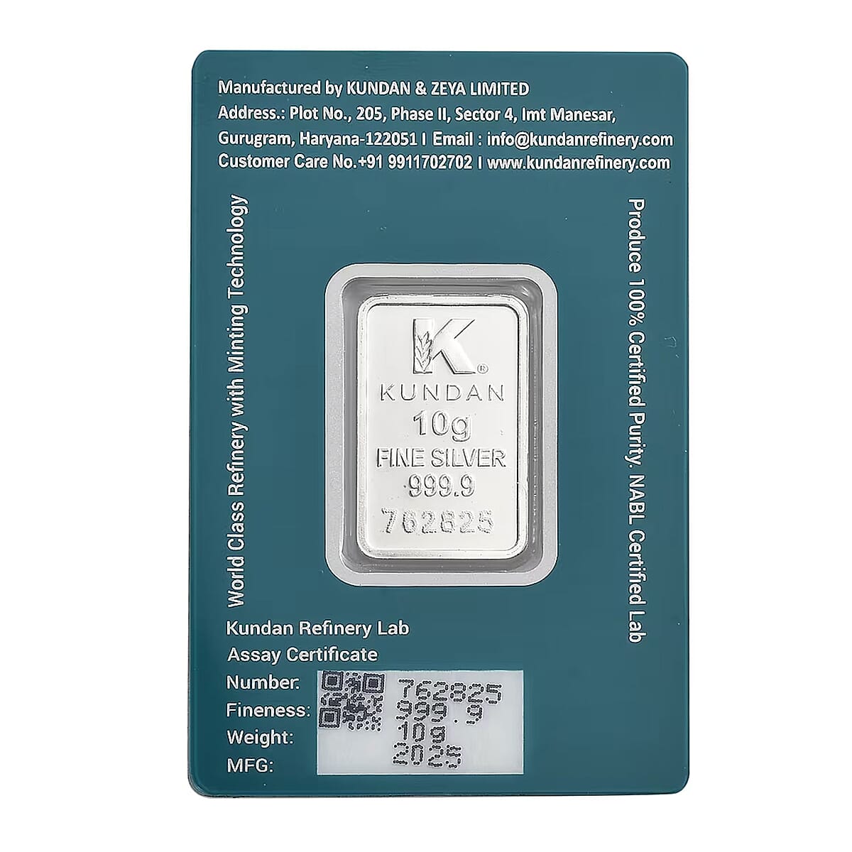  Kundan 999.9 Fine Silver Forever Rose Bar 10 Grams image number 6