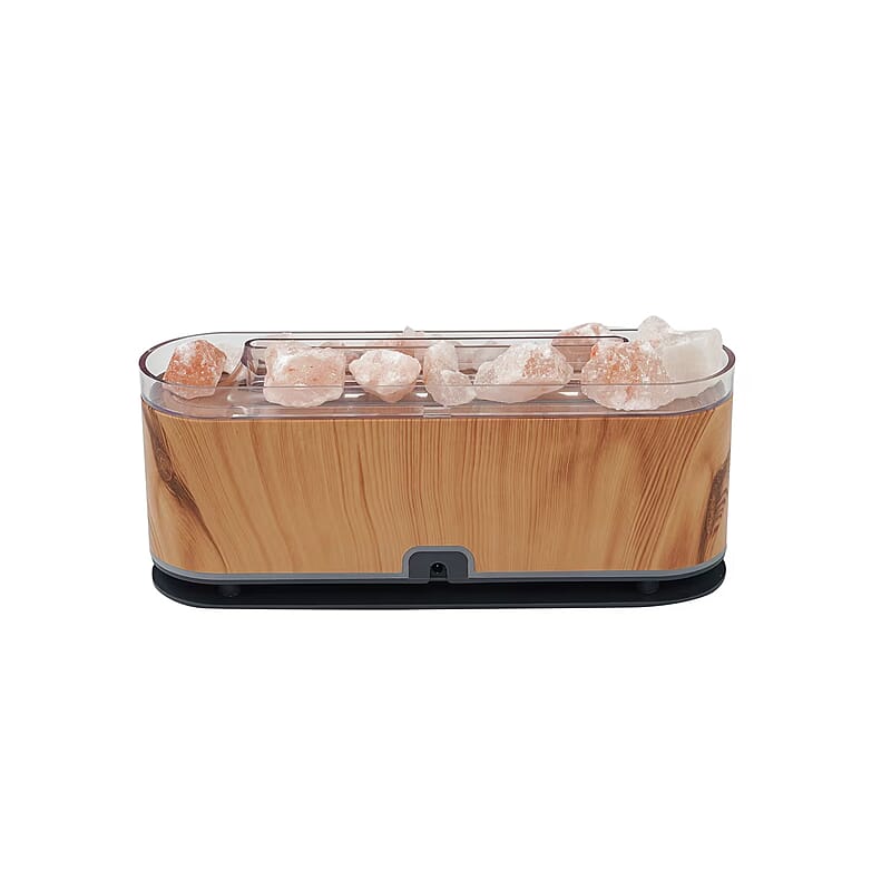 Brown Flame Aroma Diffuser with 10 Essential Oils and Color Changing Mood Lights Himalayan Salt Lamp (5V, 200ml)
