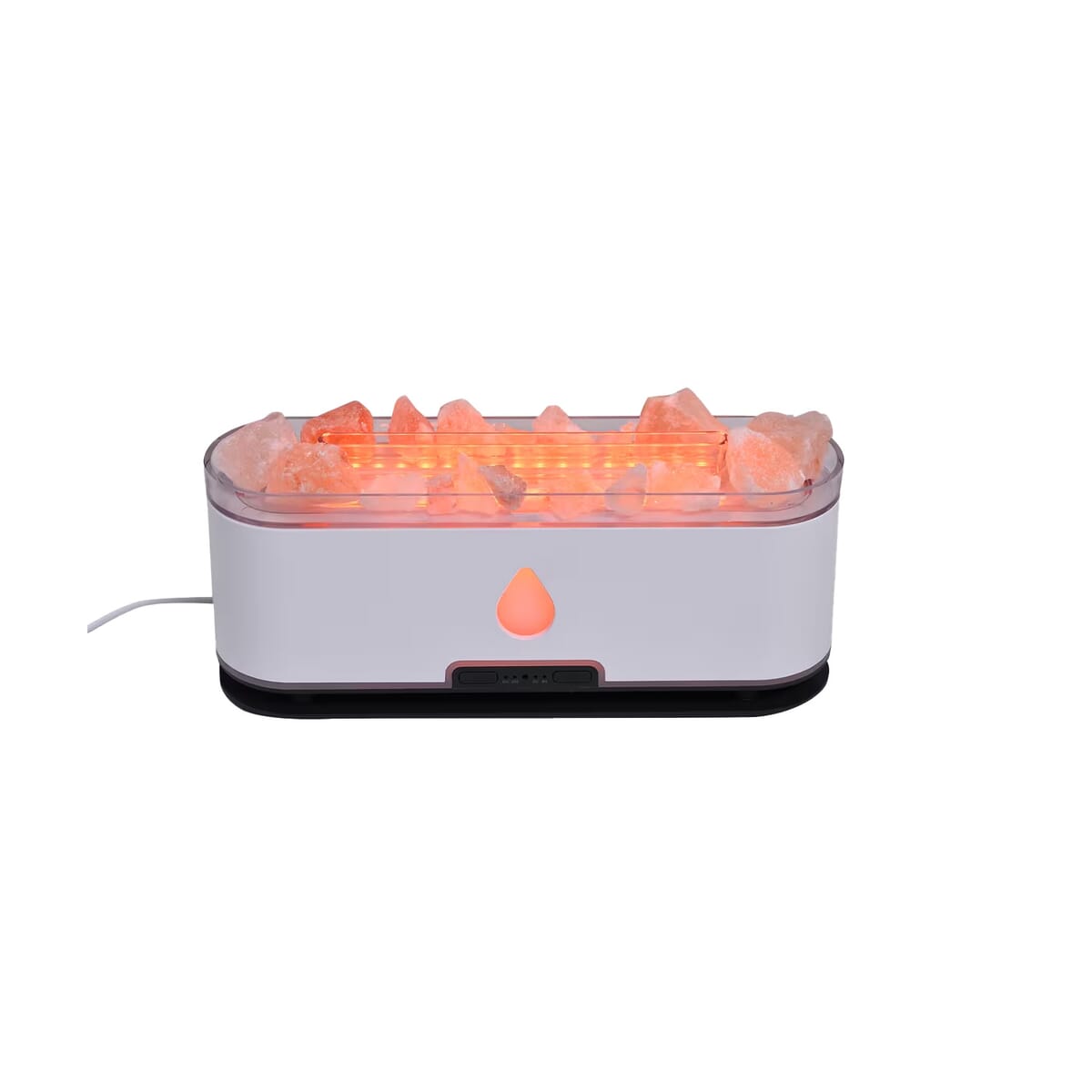 White Flame Aroma Diffuser with 10 Essential Oils and Color Changing Mood Lights Himalayan Salt Lamp (5V, 200ml) image number 8