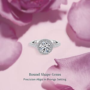 SGL Certified Luxuriant Lab Grown Diamond G-H VS 1.00 ctw Halo Ring in 950 Platinum (Size 11.0) 4.05 Grams