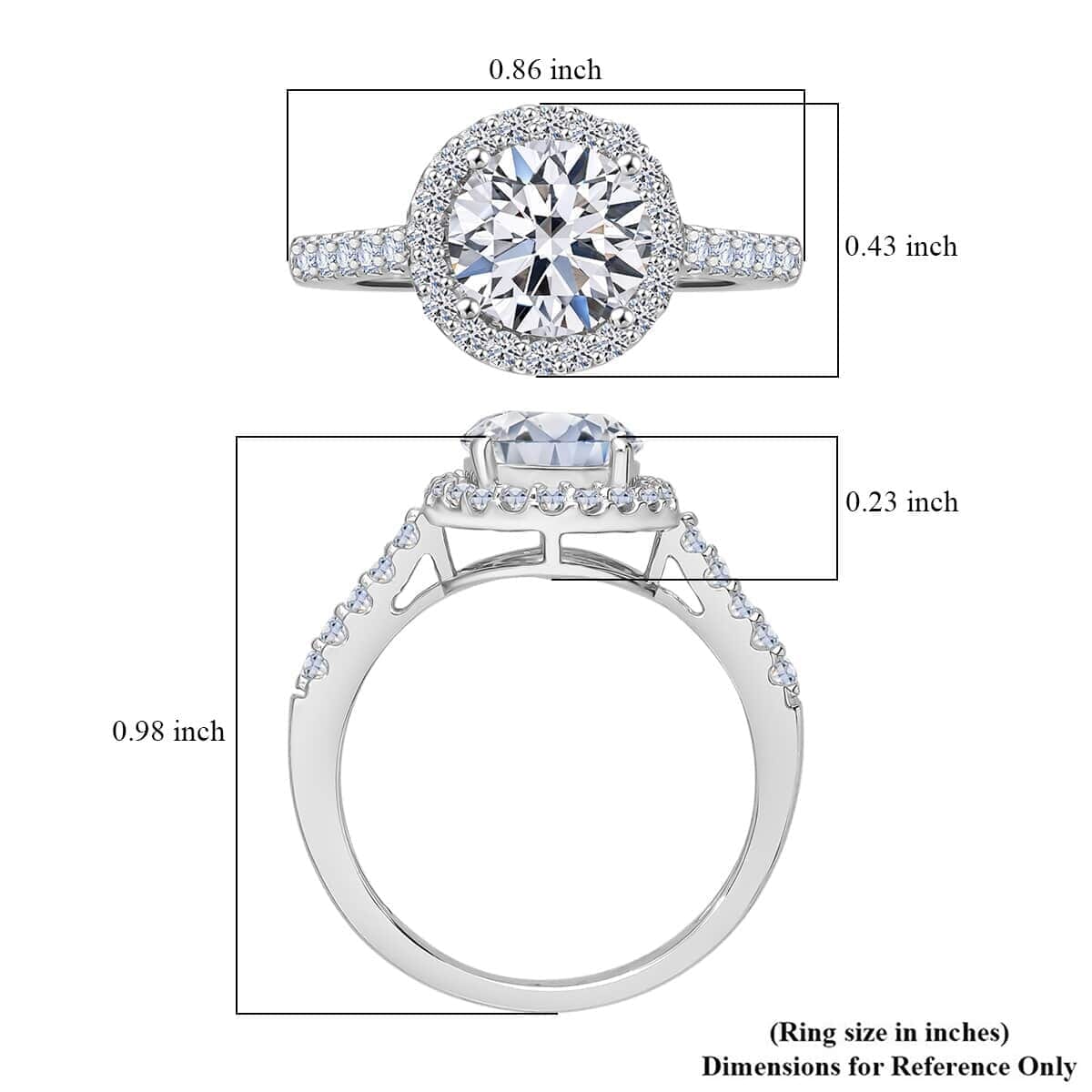 SGL Certified Luxuriant Lab Grown Diamond G-H VS 1.00 ctw Halo Ring in 950 Platinum (Size 8.5) 4.05 Grams image number 5
