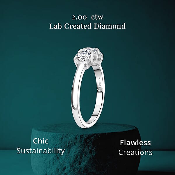 SGL Certified Luxuriant Lab Grown Diamond G-H VS 2.00 ctw Ring in 950 Platinum (Size 10.0) 5 Grams