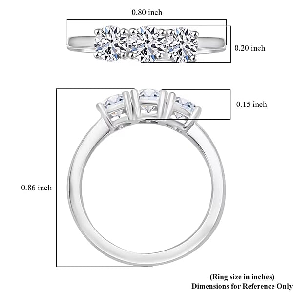 SGL Certified Luxuriant Lab Grown Diamond G-H VS 2.00 ctw Ring in 950 Platinum (Size 10.0) 5 Grams