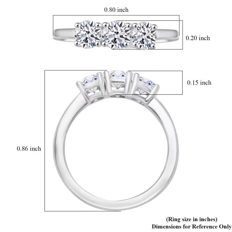 SGL Certified Luxuriant Lab Grown Diamond G-H VS 2.00 ctw Ring in 950 Platinum (Size 10.0) 5 Grams