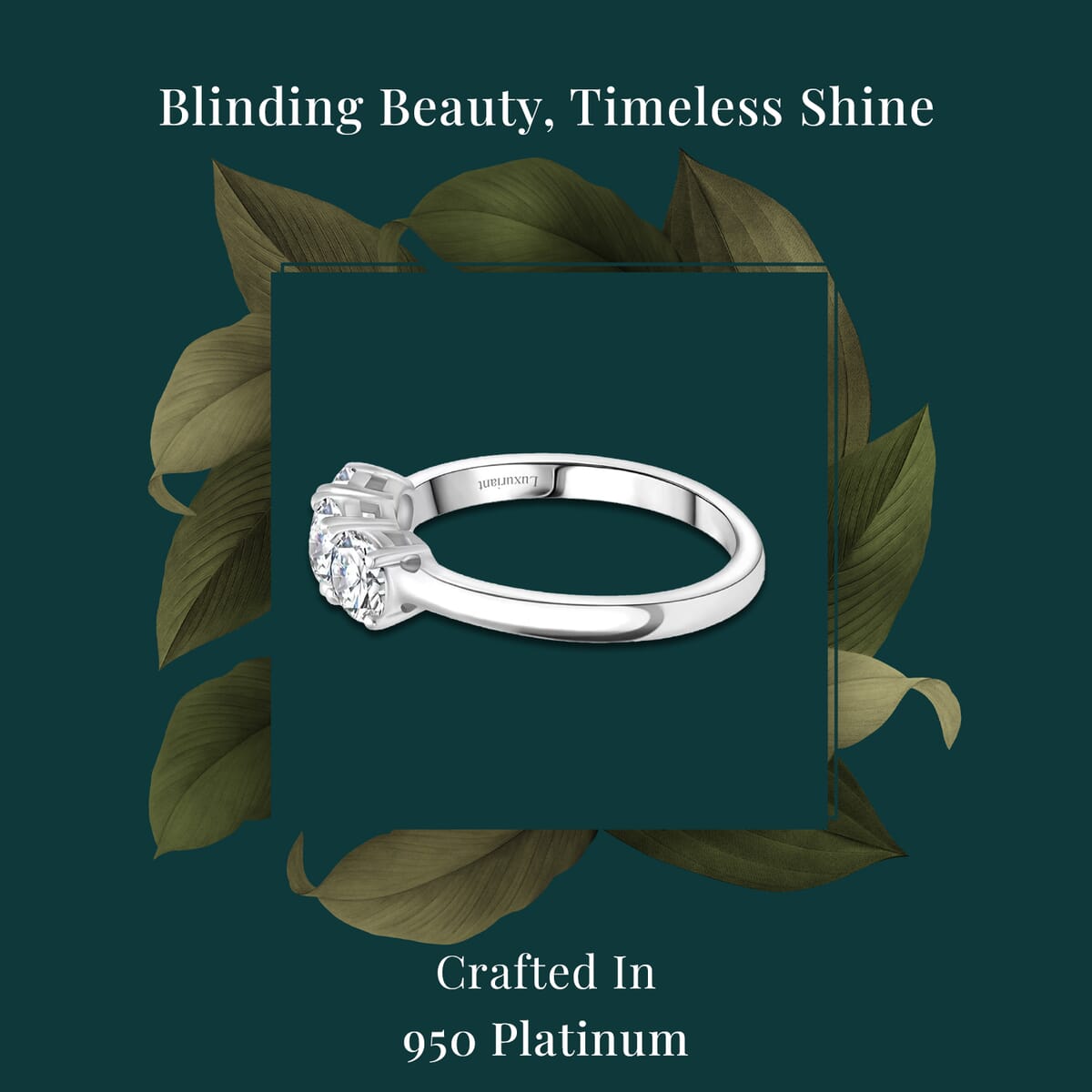SGL Certified Luxuriant Lab Grown Diamond G-H VS 2.00 ctw Ring in 950 Platinum (Size 7.5) 5 Grams image number 2