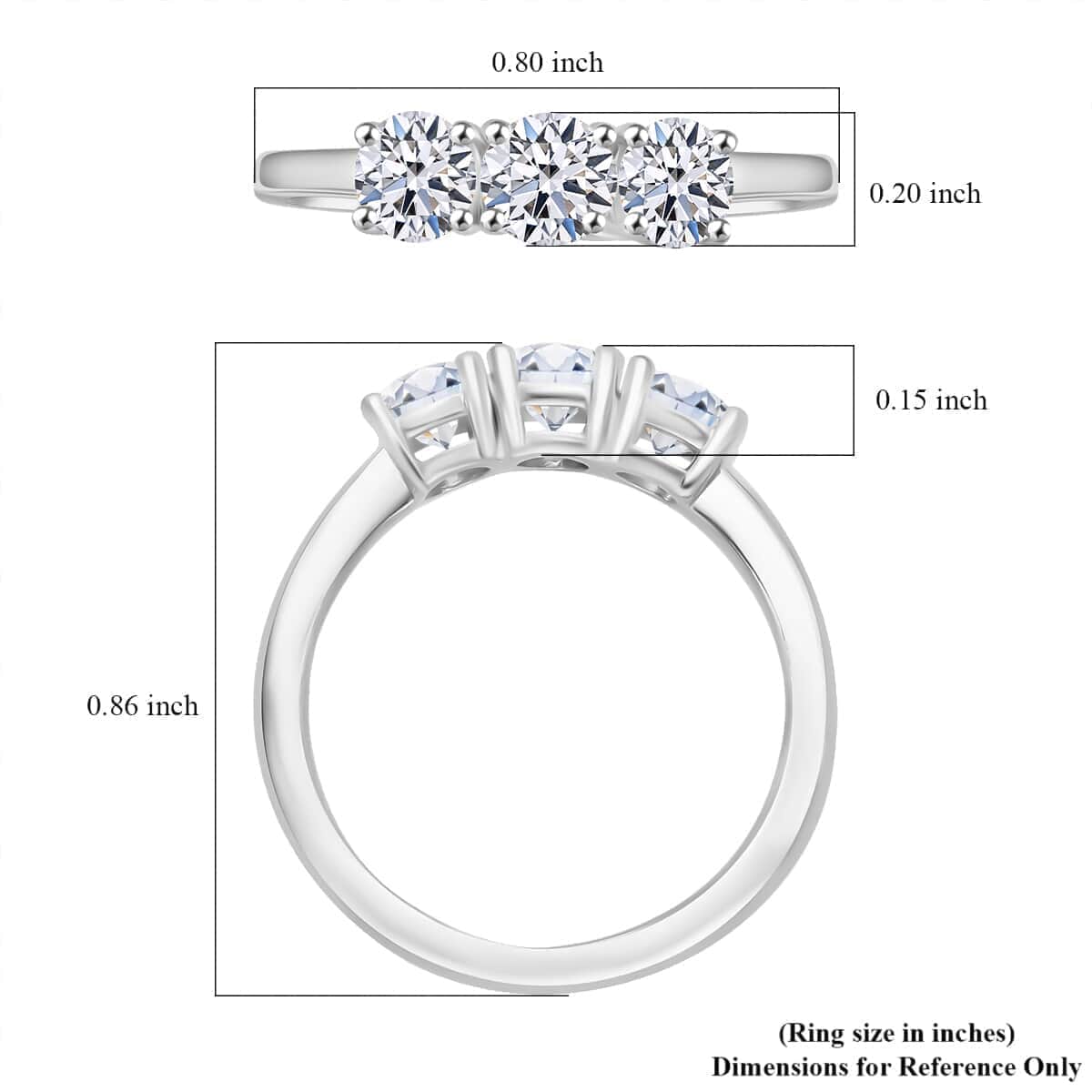 Luxuriant Lab Grown Diamond G-H VS 2.00 ctw Ring in 950 Platinum (Size 8.0) 5 Grams image number 4