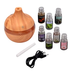 Ankur's Treasure Chest Color Changing LED Light 300ml Aroma Diffuser with 7 Essential Oils