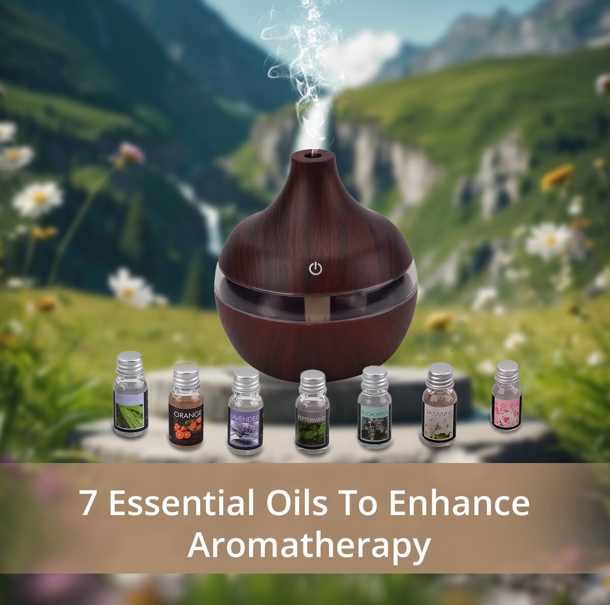 Ankur's Treasure Chest Color Changing LED Light 300ml Aroma Diffuser with 7 Essential Oils image number 3