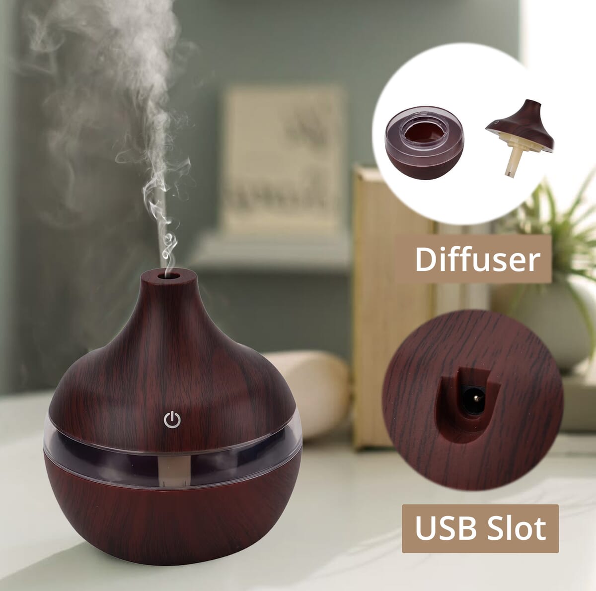 Ankur's Treasure Chest Color Changing LED Light 300ml Aroma Diffuser with 7 Essential Oils image number 4