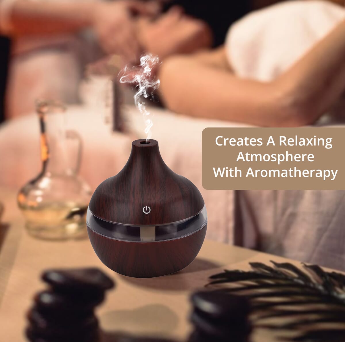 Ankur's Treasure Chest Color Changing LED Light 300ml Aroma Diffuser with 7 Essential Oils image number 5