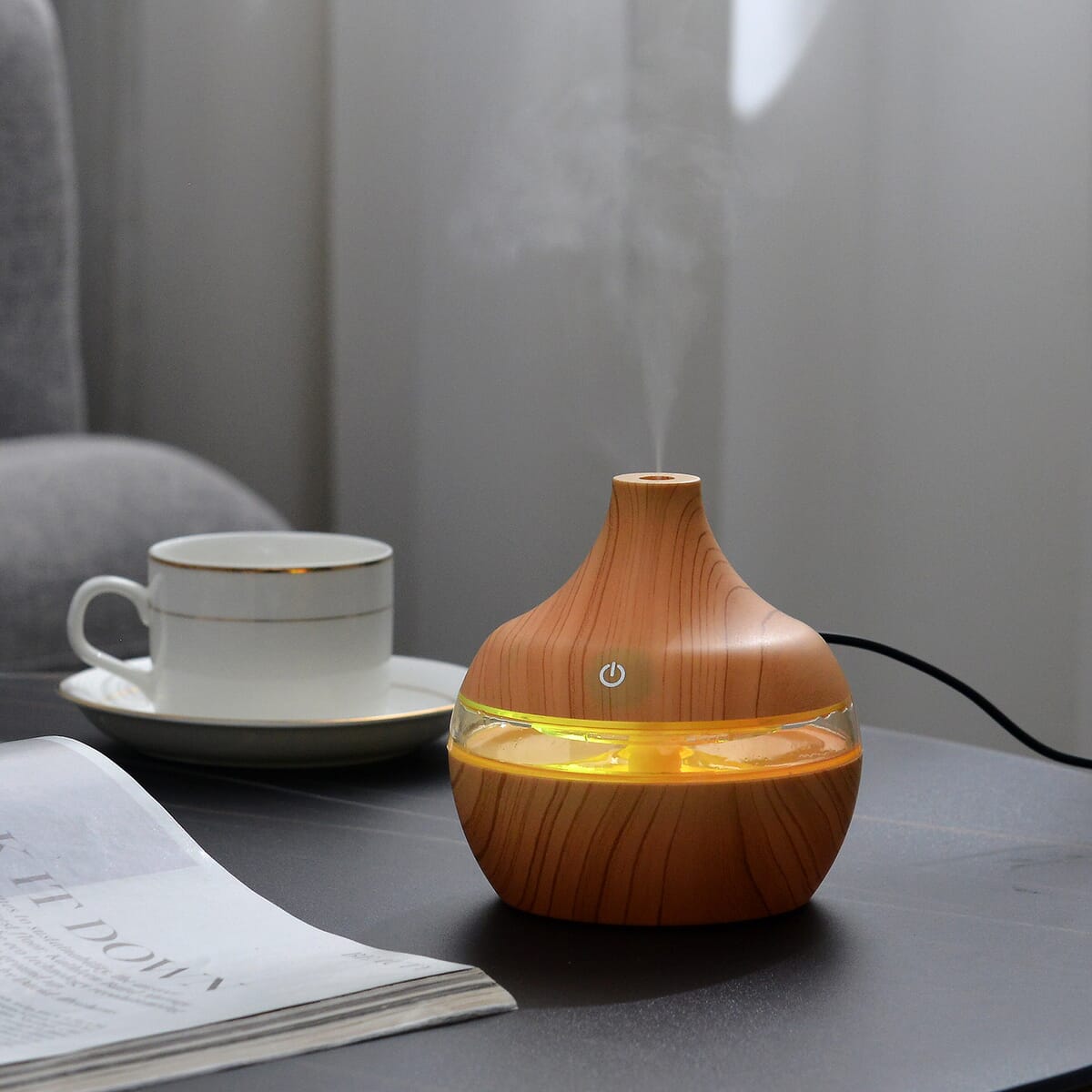 Ankur's Treasure Chest Color Changing LED Light 300ml Aroma Diffuser with 7 Essential Oils image number 1
