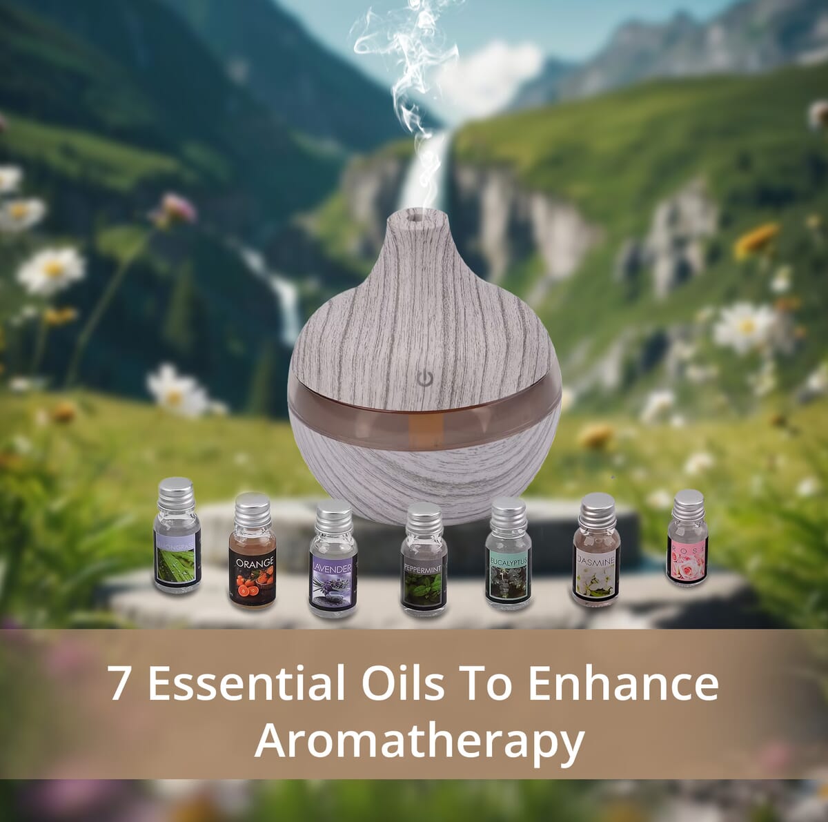 Ankur's Treasure Chest Color Changing LED Light 300ml Aroma Diffuser with 7 Essential Oils image number 3