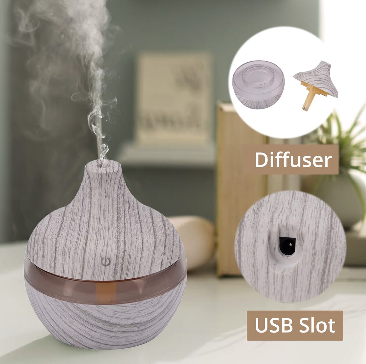 Ankur's Treasure Chest Color Changing LED Light 300ml Aroma Diffuser with 7 Essential Oils image number 4