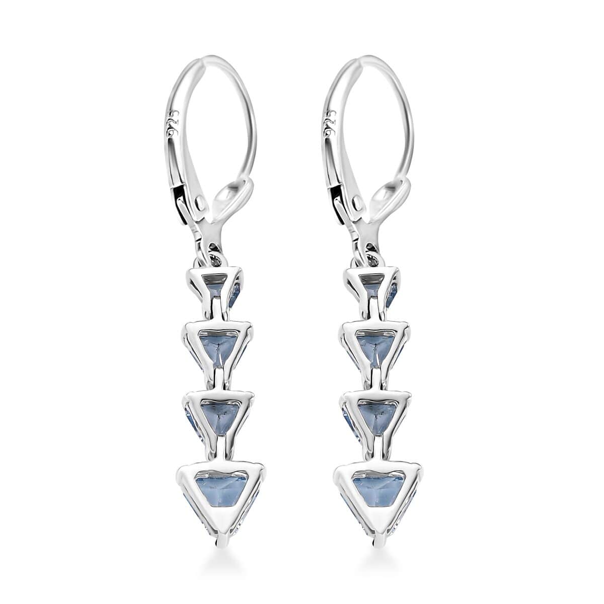 Signity Ice Blue Topaz 2.50 ctw Arrow Earrings in Platinum Over Sterling Silver  image number 4