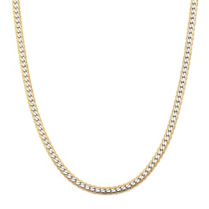 6mm Chain Necklace in Dualtone Stainless Steel 24-26 Inches