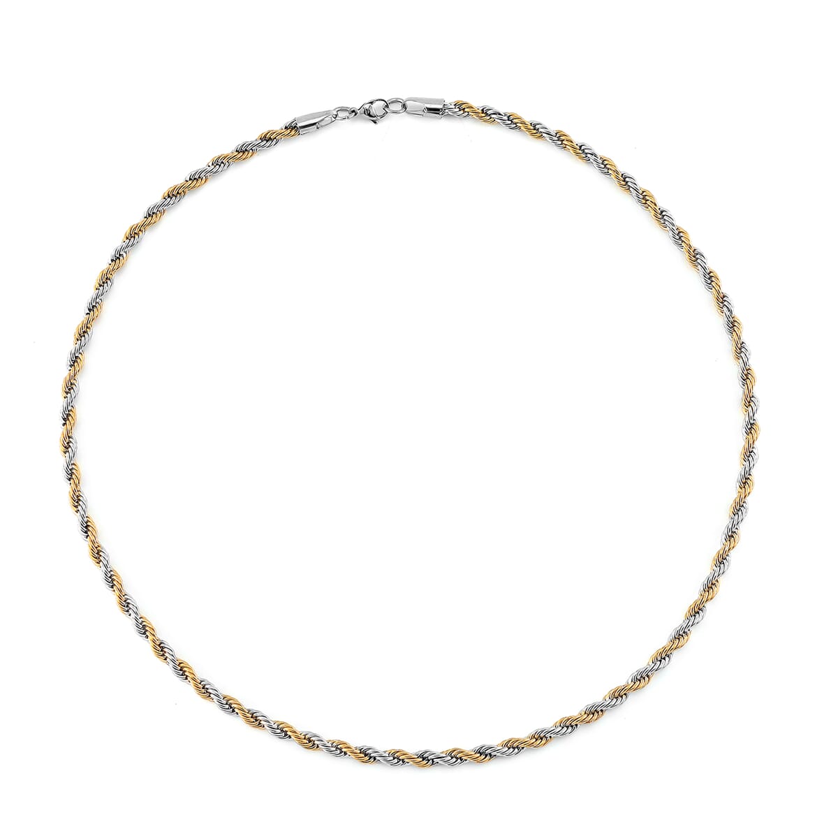 5mm Rope Chain Necklace in Stainless Steel 24-26 Inches image number 2