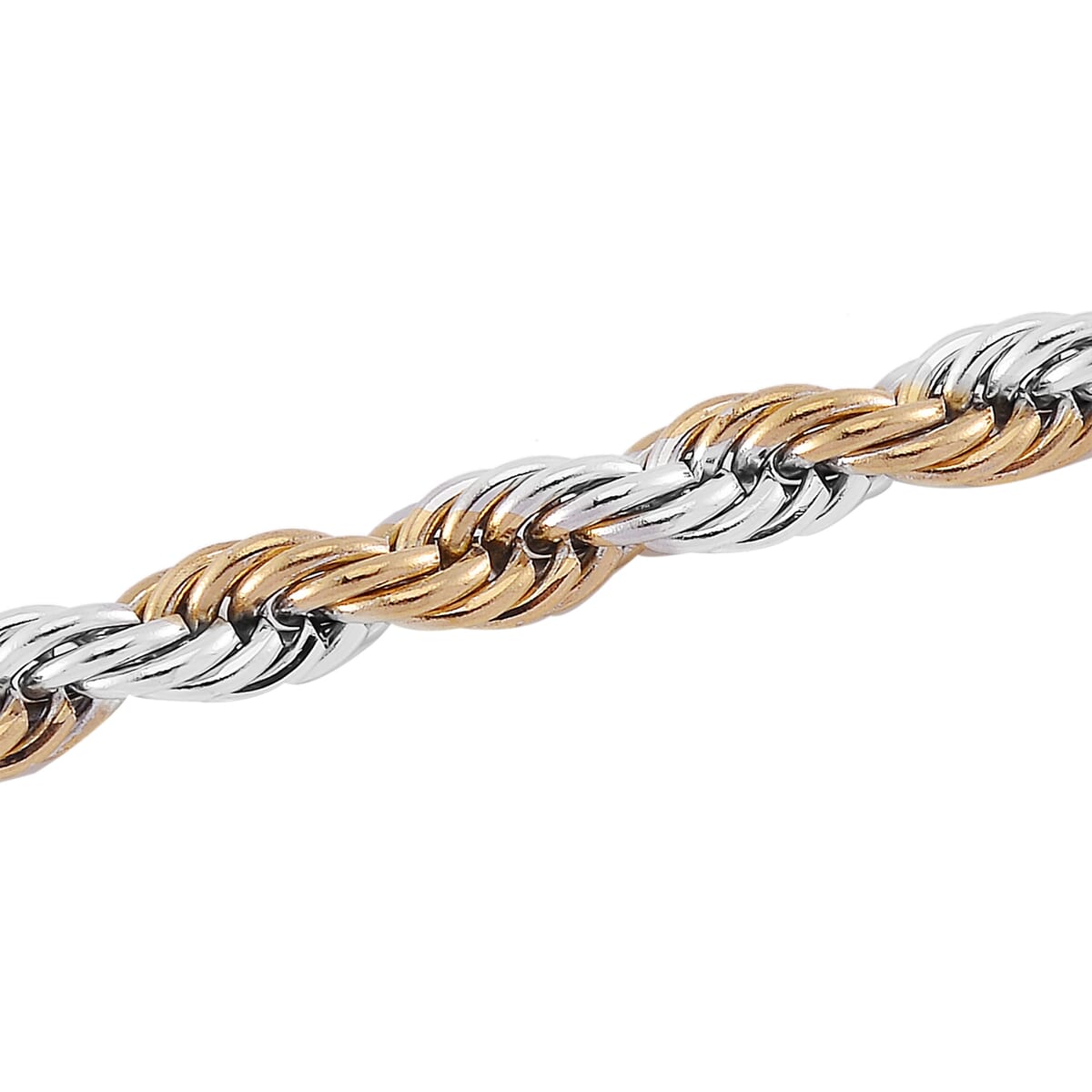 5mm Rope Chain Necklace in Stainless Steel 24-26 Inches image number 3