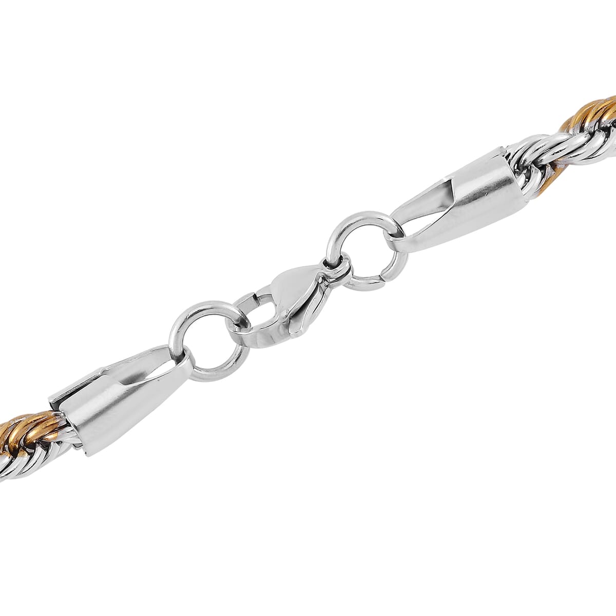 5mm Rope Chain Necklace in Stainless Steel 24-26 Inches image number 4