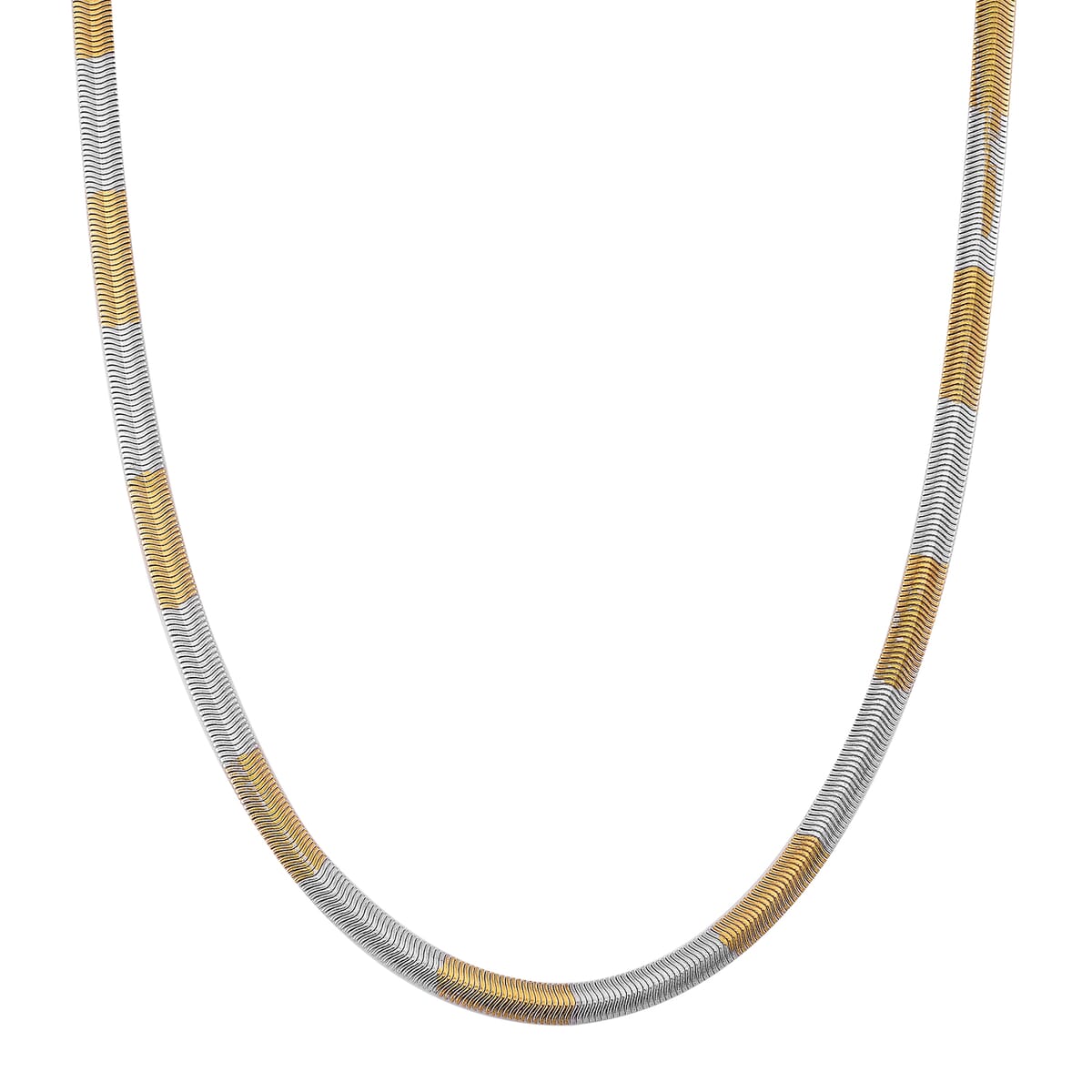6mm Chain Necklace in ION Plated YG and Stainless Steel 24-26 Inches image number 0
