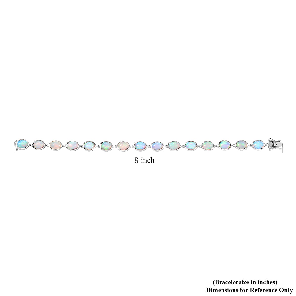 Premium Ethiopian Welo Opal 16.65 ctw Seahorse Bracelet in Rhodium Over Sterling Silver (8.00 In) image number 5