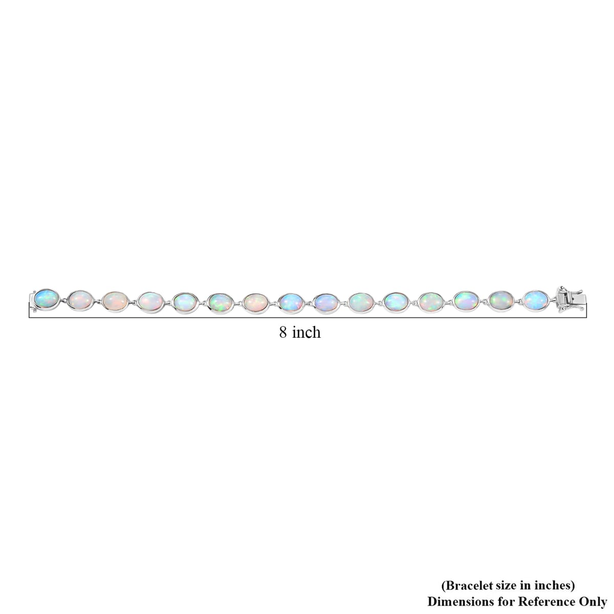 Premium Ethiopian Welo Opal 18.00 ctw Turtle Bracelet in Rhodium Over Sterling Silver (8.00 In) image number 5
