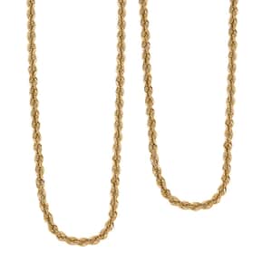 Rope Chain Necklace in 22K Yellow Gold 3.70 Grams 22 Inches