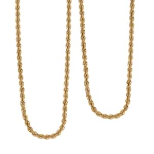 Doorbuster Rope Chain Necklace in 22K Yellow Gold 26 Inches 4.15 Grams