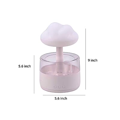 Rain Cloud Humidifier Water Fall with 7 Color Changing LEDS and 5 Pure Essential Oils for Aromatherapy 