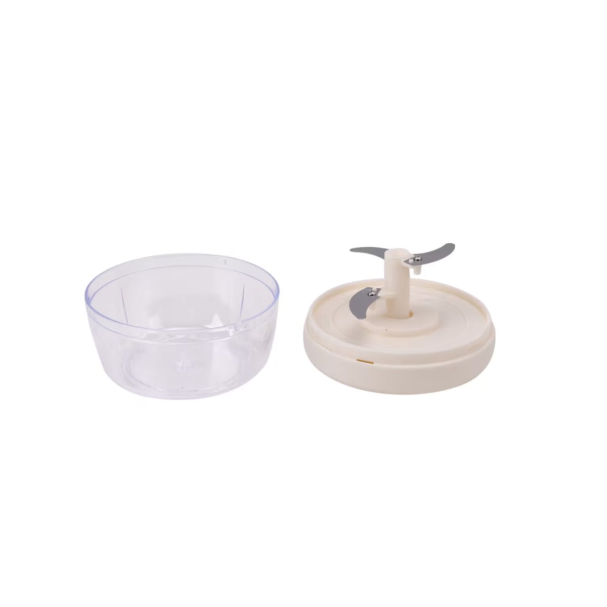 Set of 3 Grey Manual Food Chopper, Vegetable Cutter, Hand Blender Food with Stainless Steel Blade (200, 500, 900ml) image number 7