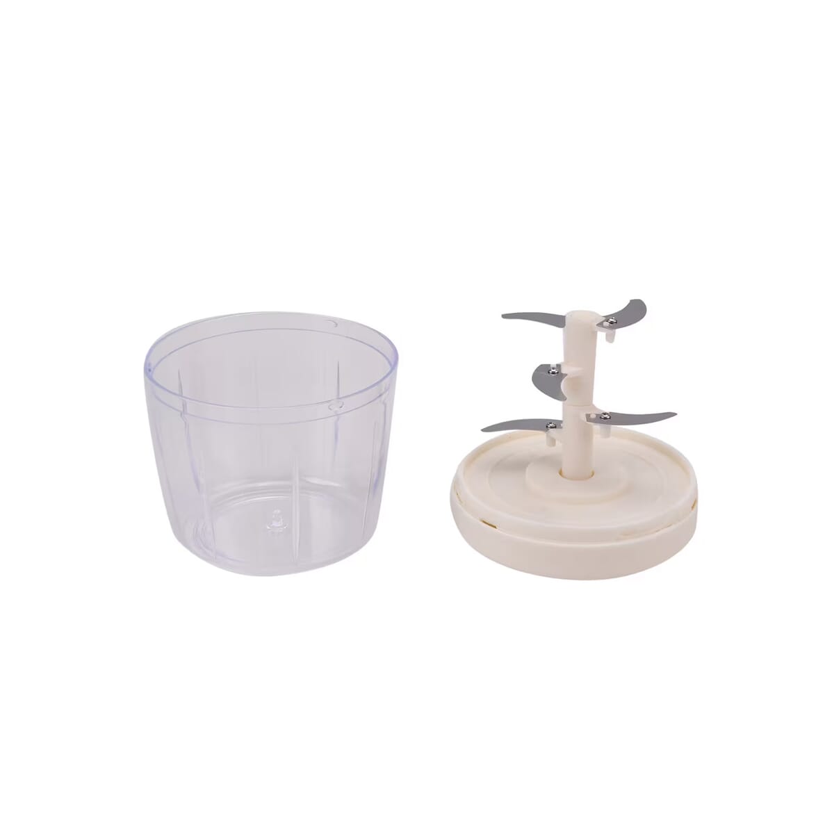 Set of 3 Grey Manual Food Chopper, Vegetable Cutter, Hand Blender Food with Stainless Steel Blade (200, 500, 900ml) image number 8