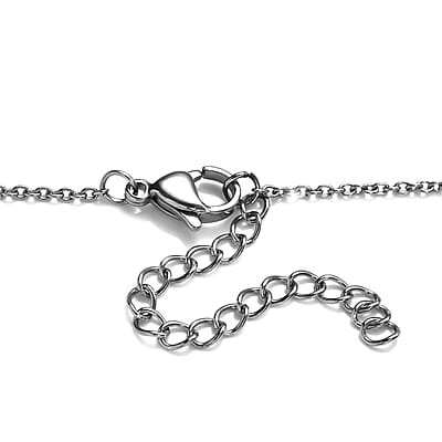 Karis Signity Electric Blue Topaz 4.00 ctw Necklace in Platinum Bond and Stainless Steel 18 Inches