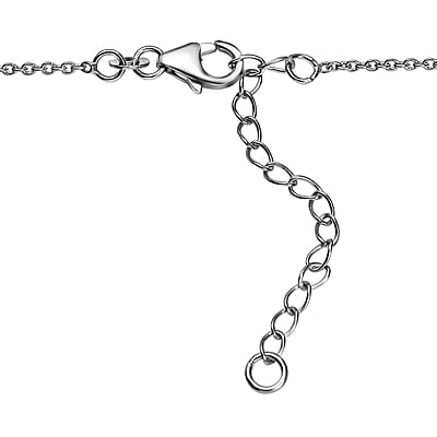 D'Joy Kagem Zambian Emerald and Multi Gemstone 8.70 ctw Floral Necklace in Rhodium Over Sterling Silver 18 Inches